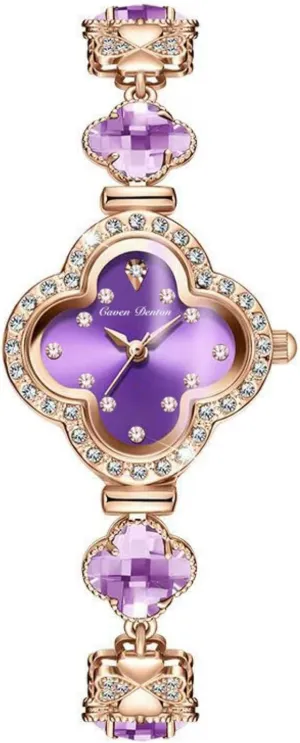 Clover Women's Watch Gemstone Diamond accomplishment pest Finnish Bracelet Quartz Wristwatch Gift Custom Four-Leaf 