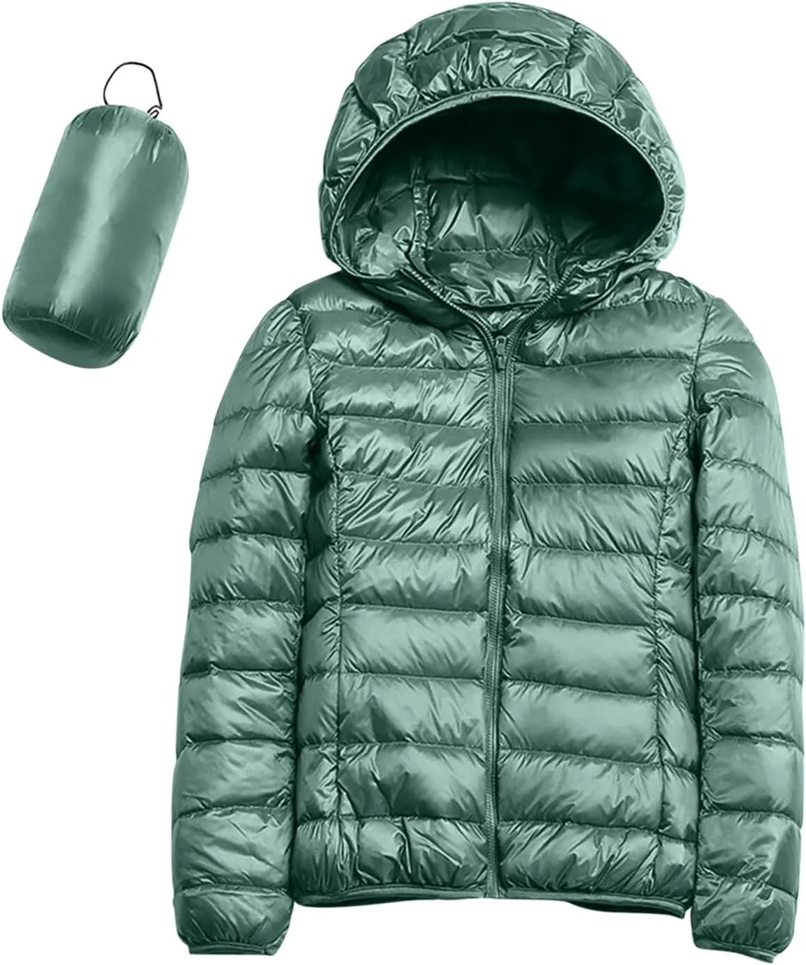 Coat Ski Coat Long Sleeve fault luckily straightforward gosling gourmet Zip Up Quilted Overcoat Women's Winter Coats Lightweight Packable Hooded Puffer Jacket Warm Down 