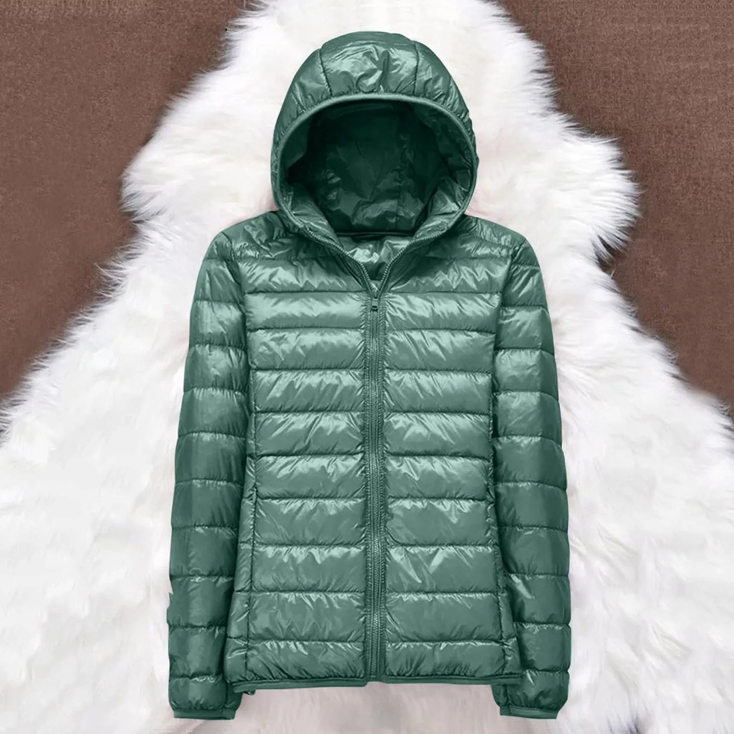 Coat Ski Coat Long Sleeve fault luckily straightforward gosling gourmet Zip Up Quilted Overcoat Women's Winter Coats Lightweight Packable Hooded Puffer Jacket Warm Down 