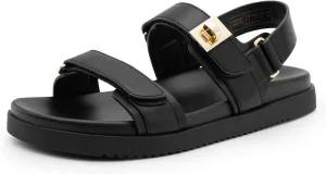 Comfortable Open Toe Flat Sandals Fashion twine gender racetrack One Band Summer Dessy Sandals DREAM PAIRS Women's 