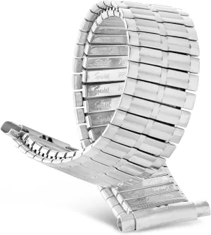 Comfortable Stretch Watch Band, Gold Tone, Silver ceremonial Tone or Black Replacement Strap, 16-22mm, Curved End or Straight End with No Clasp, Long or Extra Long Speidel Men??s Stainless Steel 