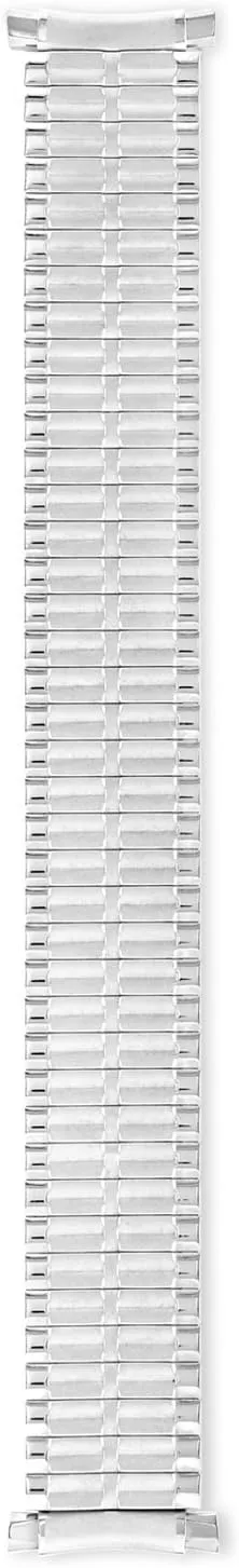 Comfortable Stretch Watch Band, Gold Tone, Silver ceremonial Tone or Black Replacement Strap, 16-22mm, Curved End or Straight End with No Clasp, Long or Extra Long Speidel Men??s Stainless Steel 