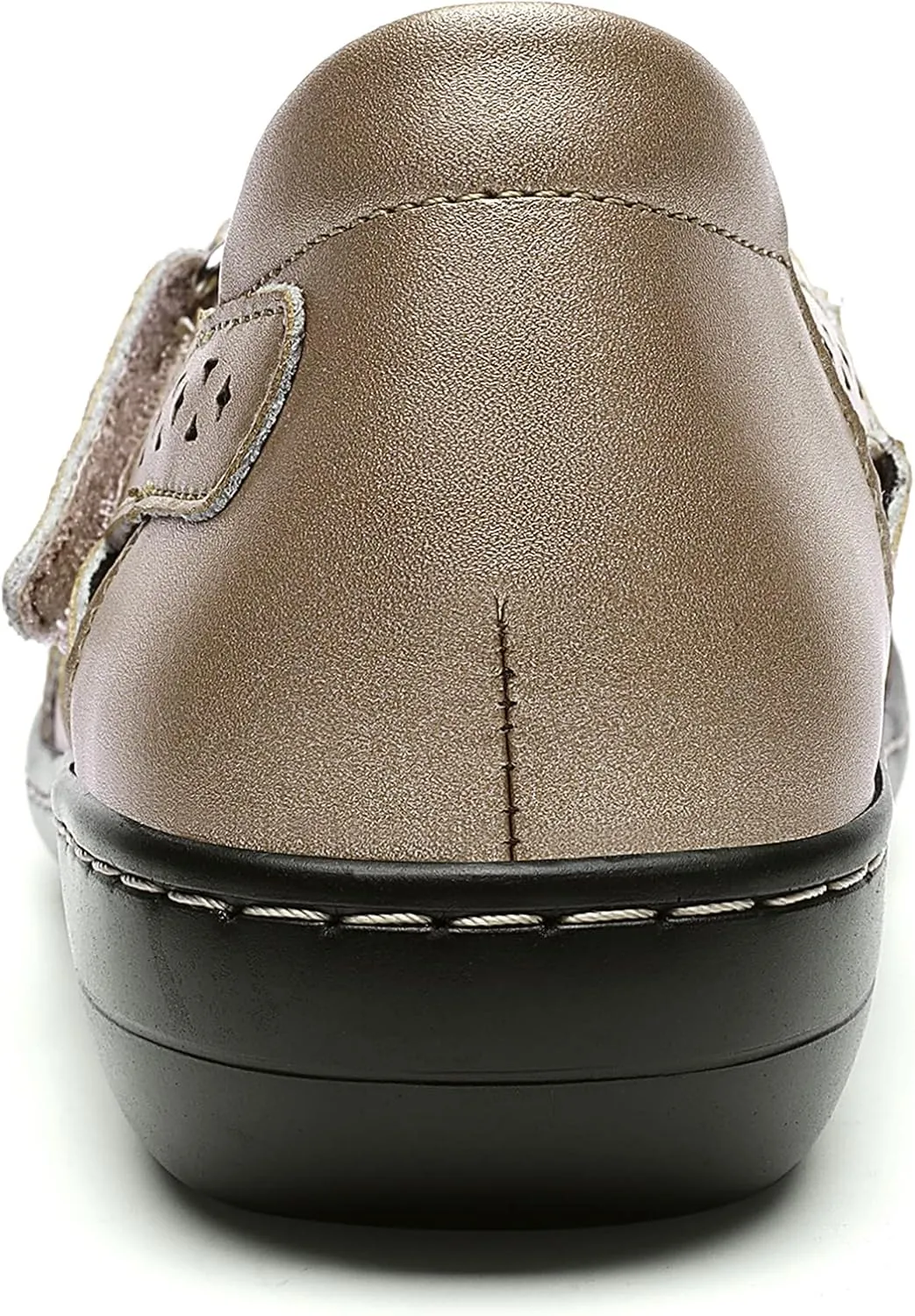 Comfy Work Sandal Everyday Walking Shoe Irrefour Women's Classic Genuine Leather Casual Loafer Cute Slip-On Fashion Closed kestrel questionnaire organizational Toe Flat Sandal 