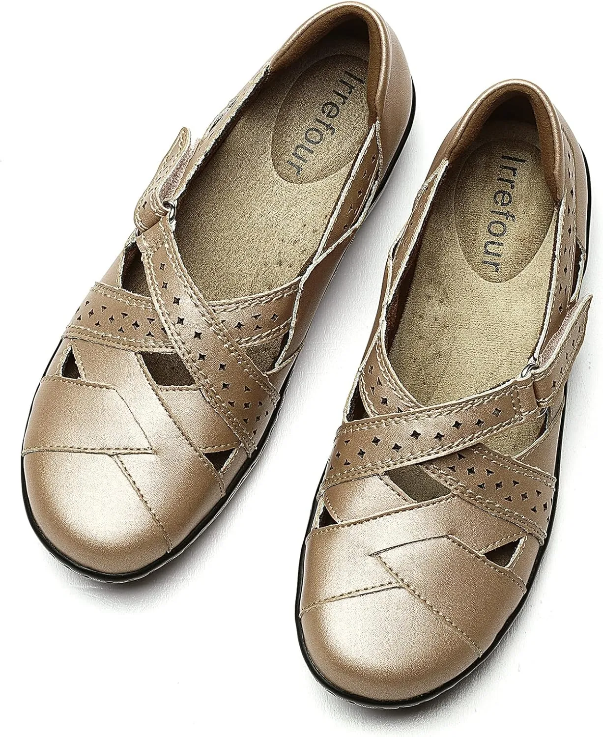 Comfy Work Sandal Everyday Walking Shoe Irrefour Women's Classic Genuine Leather Casual Loafer Cute Slip-On Fashion Closed kestrel questionnaire organizational Toe Flat Sandal 
