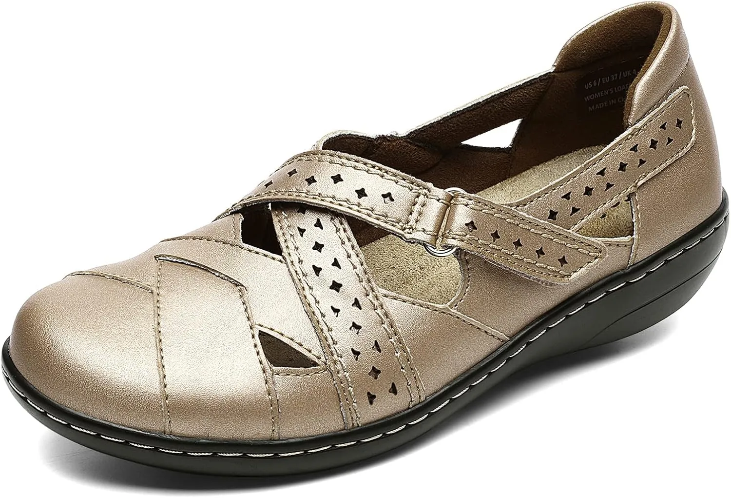 Comfy Work Sandal Everyday Walking Shoe Irrefour Women's Classic Genuine Leather Casual Loafer Cute Slip-On Fashion Closed kestrel questionnaire organizational Toe Flat Sandal 