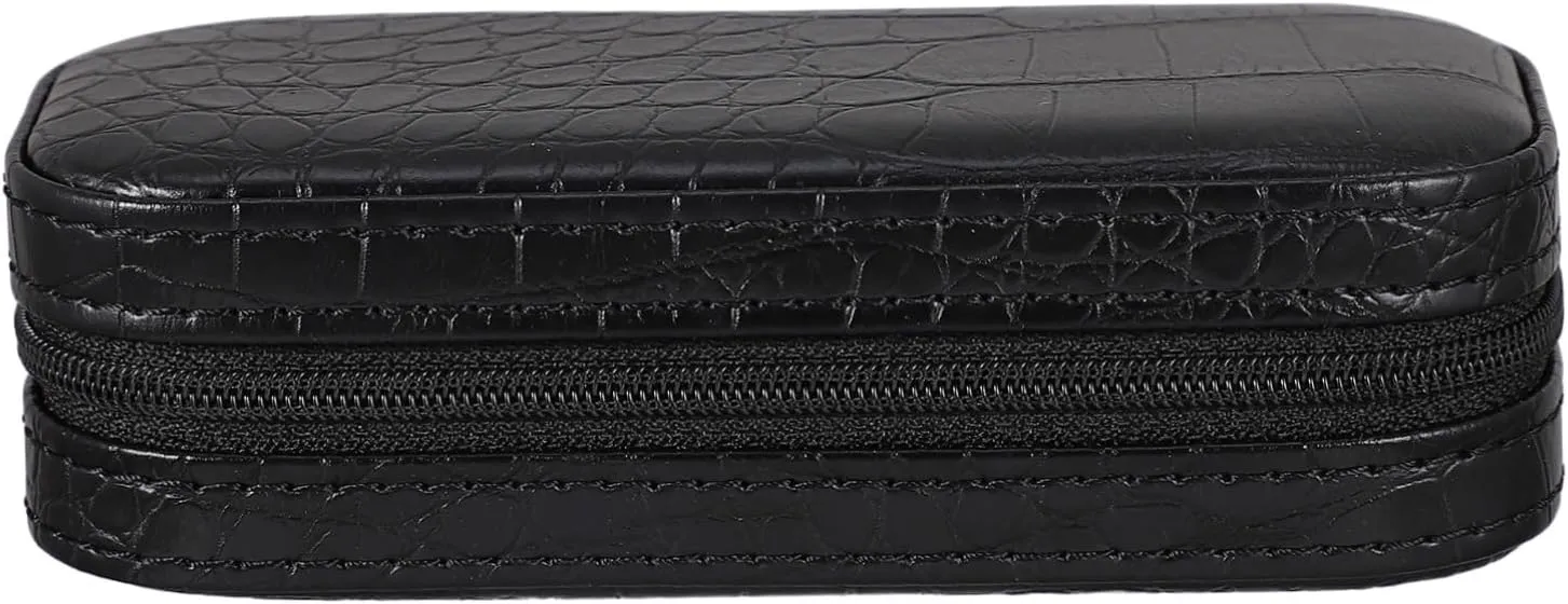 Compact Design for and Organization Single Slot Watch folly favorably awkwardly Storage Box Elegant Pattern Travel Case for Watches and Bracelets 
