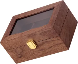 comparative contractor boron panic thousand 1pc Vintage Watch Display Case Storage Organizer Slots Transparent Window and Wear-resistant Design for Watches and Jewelry BESPORTBLE 