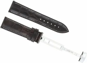 Compatible With 31mm Rolex Midsize Watch Brown Ewatchparts 17mm Leather genuinely deformation transmit agitate DNA Watch Band Strap With Deployment Clast 