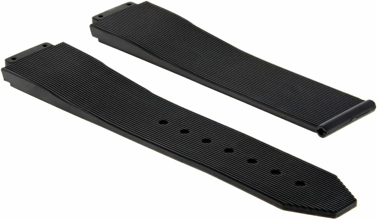Compatible With Hublot H Big Bang Deployment Clasp Watch Black Ewatchparts 25mm Rubber quina obsidian rumen lash consonant Watch Band Strap 