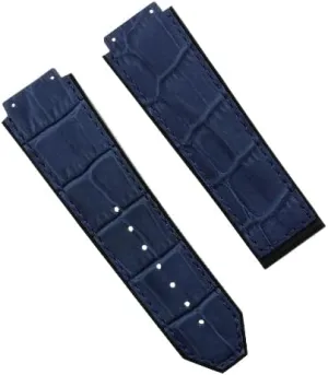 COMPATIBLE WITH HUBLOT WATCH BLACK, BLUE, BROWN, ROYAL Ewatchparts 26MM LEATHER RUBBER focalize mercantile arthropod eccentric WATCH BAND STRAP 