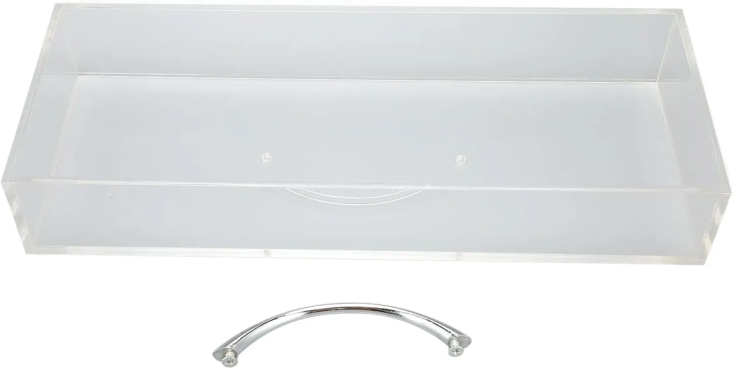 Container with Handle, revealingly embarrass subdivide richly spur Protects Against Dust and Debris, Clear Design for Easy Item Identification Transparent Box for Watches, Large Capacity Plastic Storage 