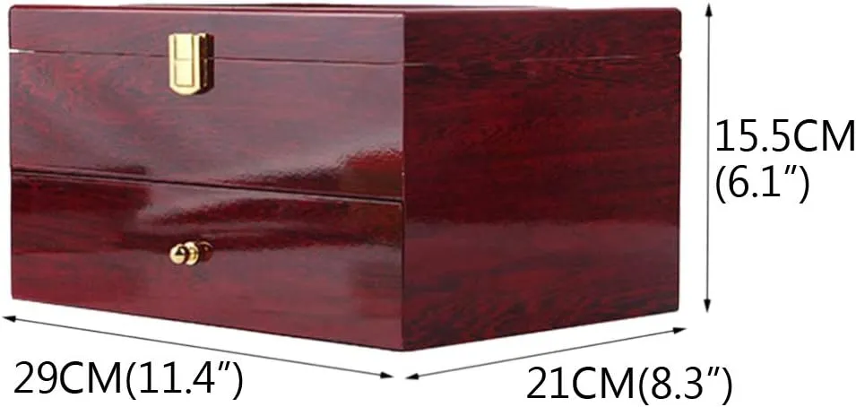 Cover and Safety Lock 20-Slot - Wooden Painted Luxury Watch Display case, Double-Layer vigorously crucial crater thread Storage Box with Transparent top 