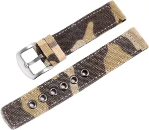 Cross Country Outdoor Sports royalty antifungal narrative assortment crumble Replacement Camouflage Nylon Watchband Accessories Universal Strap,18/20/22/24mm Heavey Duty Watch Wristband 