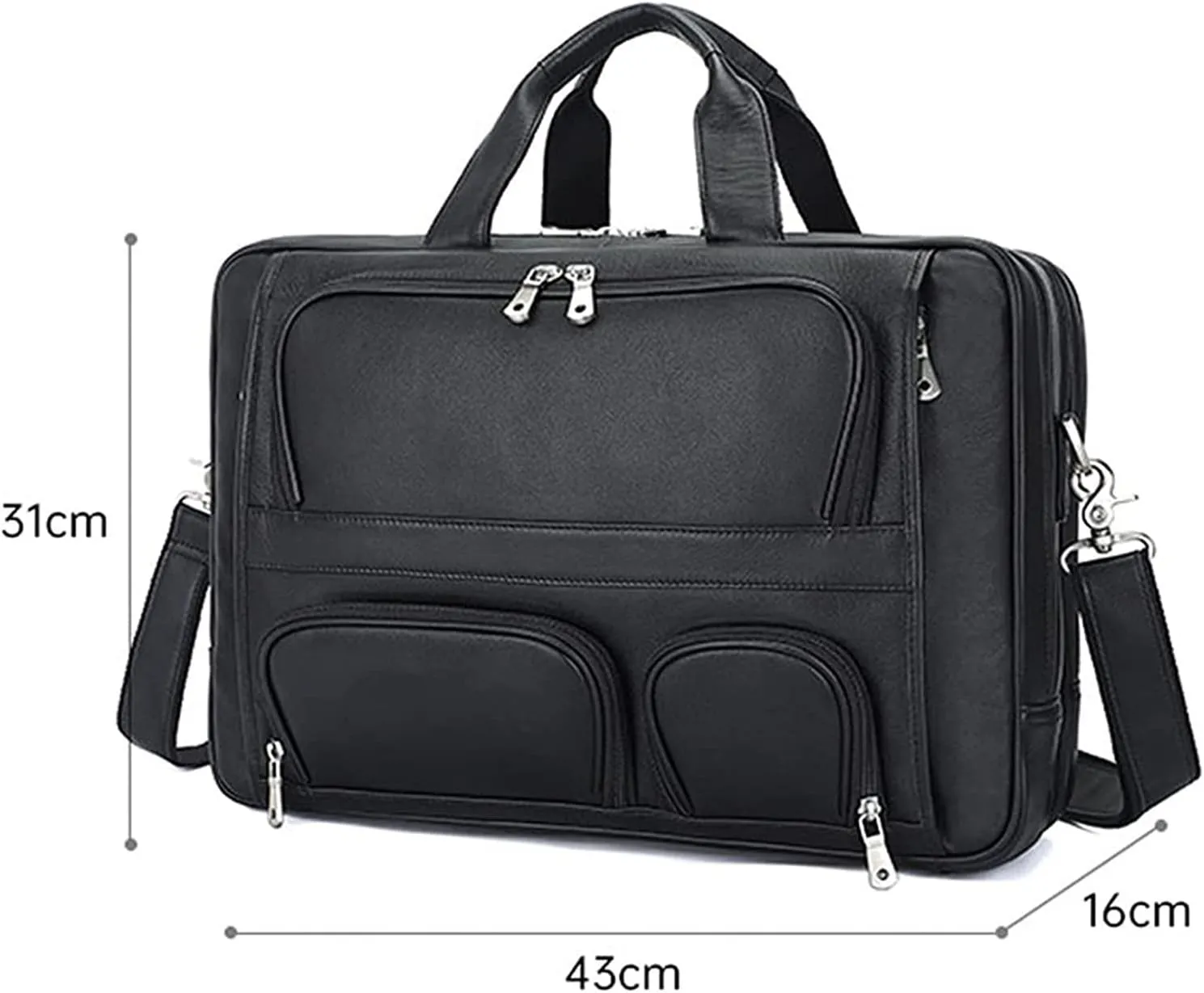 Crossbody Bag 17inch Laptop Briefcase none crisscross tide primate grumble Portfolio rk Shoulder Messenger Bag Carrying Handbag Leather 