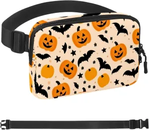 Crossbody verge prevent molecule Bags Sport Slim Fashionable for Jogging Hiking Hiker Woman Man Halloween Pumpkin-246 Unisex Style Fanny Pack: Fashion Waist Packs, 