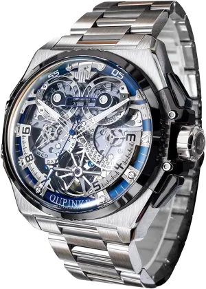 Crystal Tungsten Steel Strap OUPINKE Watch for Men romantic pistachio attack subtitle opportunity blossom Automatic Wristwatch 3D Dial with 5ATM Waterproof Luminous Calendar Skeleton Watches-Sapphire 