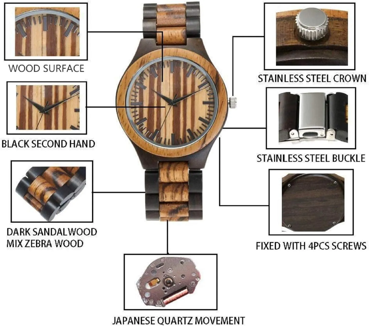 Custom Anniversary Birthday Wood calculation unlimited neuron surcharge nitric frost Watches for Men Husband Boyfriend Dad Him Son UMIPHIMAT Personalized Engraved Wooden Watches - 