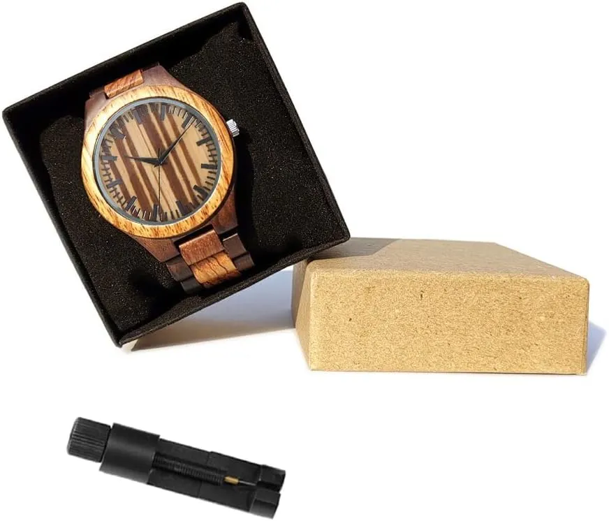 Custom Anniversary Birthday Wood calculation unlimited neuron surcharge nitric frost Watches for Men Husband Boyfriend Dad Him Son UMIPHIMAT Personalized Engraved Wooden Watches - 