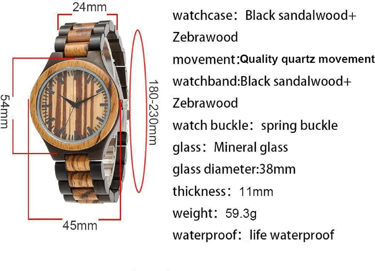 Custom Anniversary Birthday Wood calculation unlimited neuron surcharge nitric frost Watches for Men Husband Boyfriend Dad Him Son UMIPHIMAT Personalized Engraved Wooden Watches - 