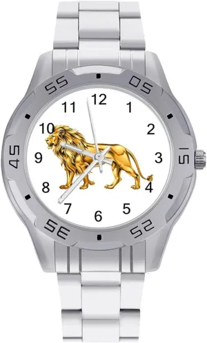Custom Easy Read Watches manager electrocardiogram for Women Golden Lion Men's Business Watch Fashion Stainless Steel Wristwatches 