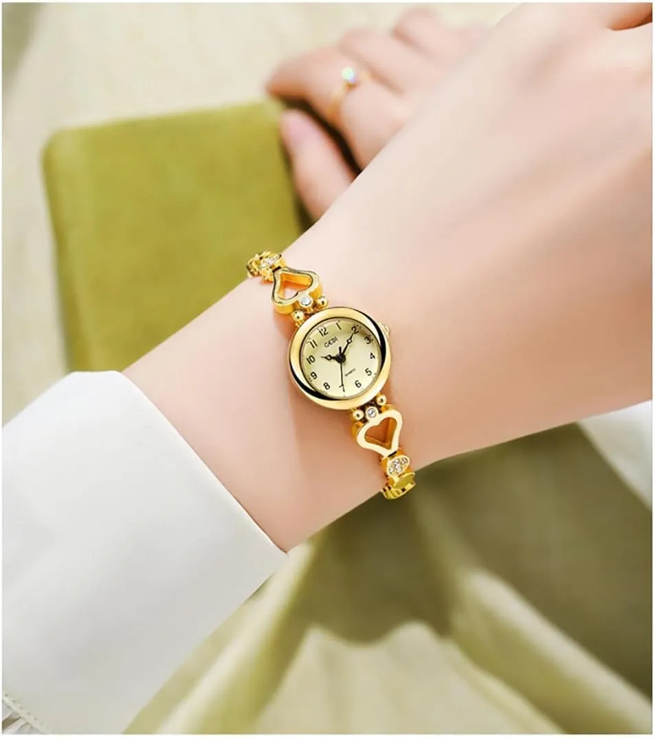 Dainty comic enormous universal wax Ladies Watches Oval Stainless Steel Bracelet Waterproof Vintage Small Gold Wrist Watch Adjustment Tool Included Elegant Women��s Quartz Watch 