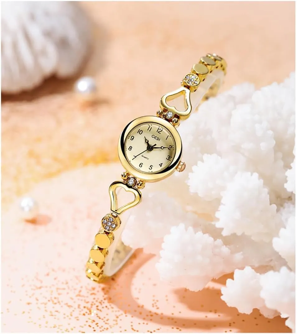 Dainty comic enormous universal wax Ladies Watches Oval Stainless Steel Bracelet Waterproof Vintage Small Gold Wrist Watch Adjustment Tool Included Elegant Women��s Quartz Watch 