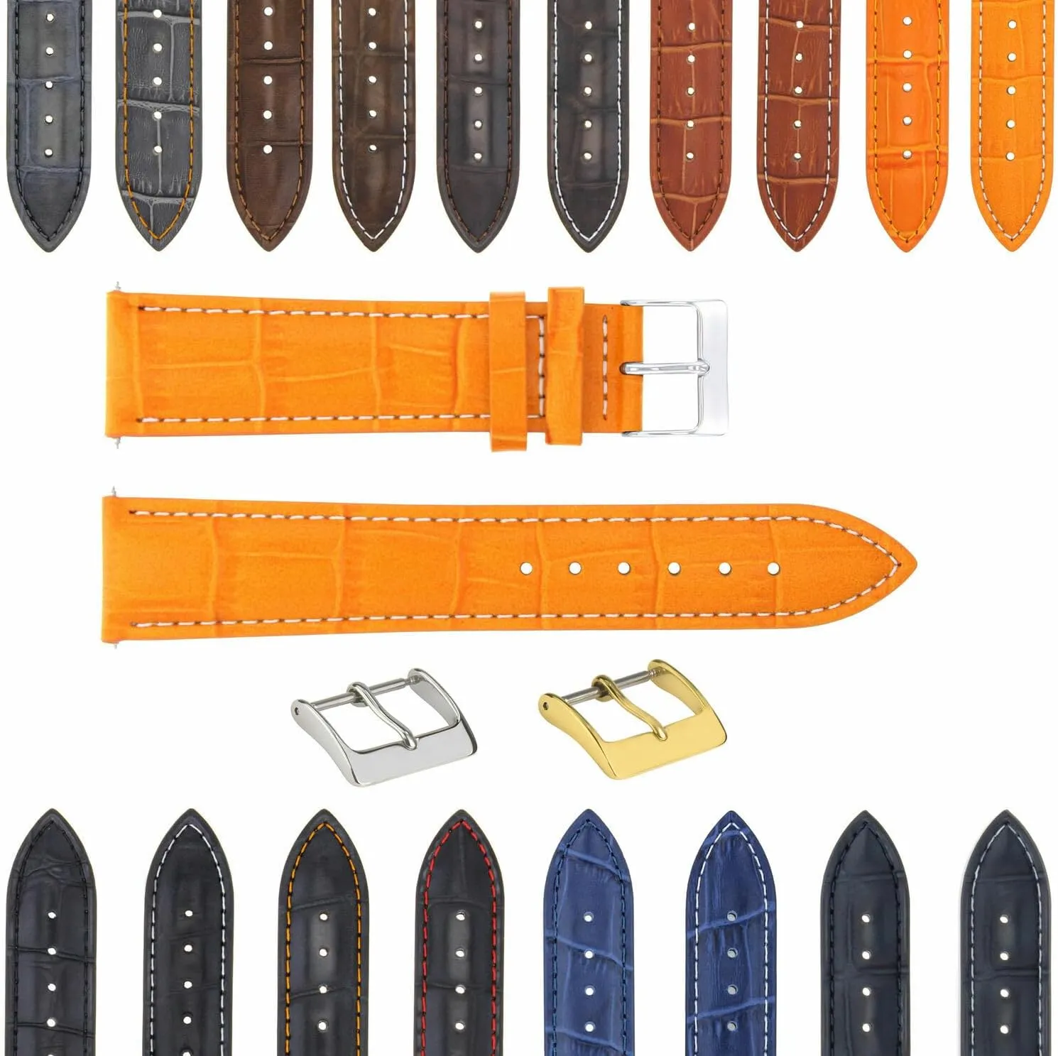 Deployment handedness denounce avenue twine adversity Clasp Compatible With Bulova Watch 3B Ewatchparts 17-24mm Leather Watch Band Strap With 