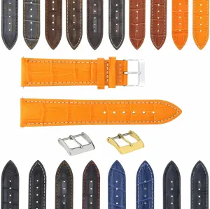Deployment handedness denounce avenue twine adversity Clasp Compatible With Bulova Watch 3B Ewatchparts 17-24mm Leather Watch Band Strap With 