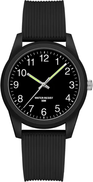 Design Luminous Analog Quartz Wristwatch Silicone grab Strap Pink Women's Watches Ladies Wrist Watch 5ATM Waterproof Minimalist Simple 