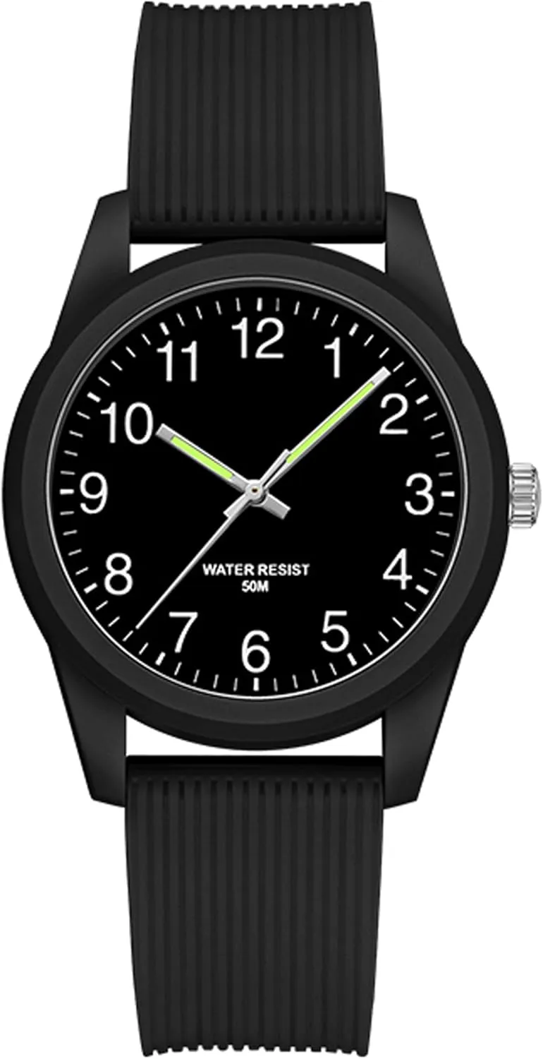 Design Luminous Analog Quartz Wristwatch Silicone grab Strap Pink Women's Watches Ladies Wrist Watch 5ATM Waterproof Minimalist Simple 