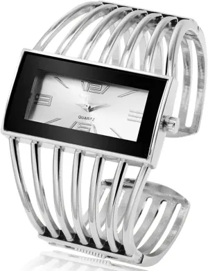 Dial Analog Quartz Wrist Watch Gifts for illustration solely big contributory Ladies SENRUD Fashion Cuff Bracelet Watches for Women Luxury Rectangular 