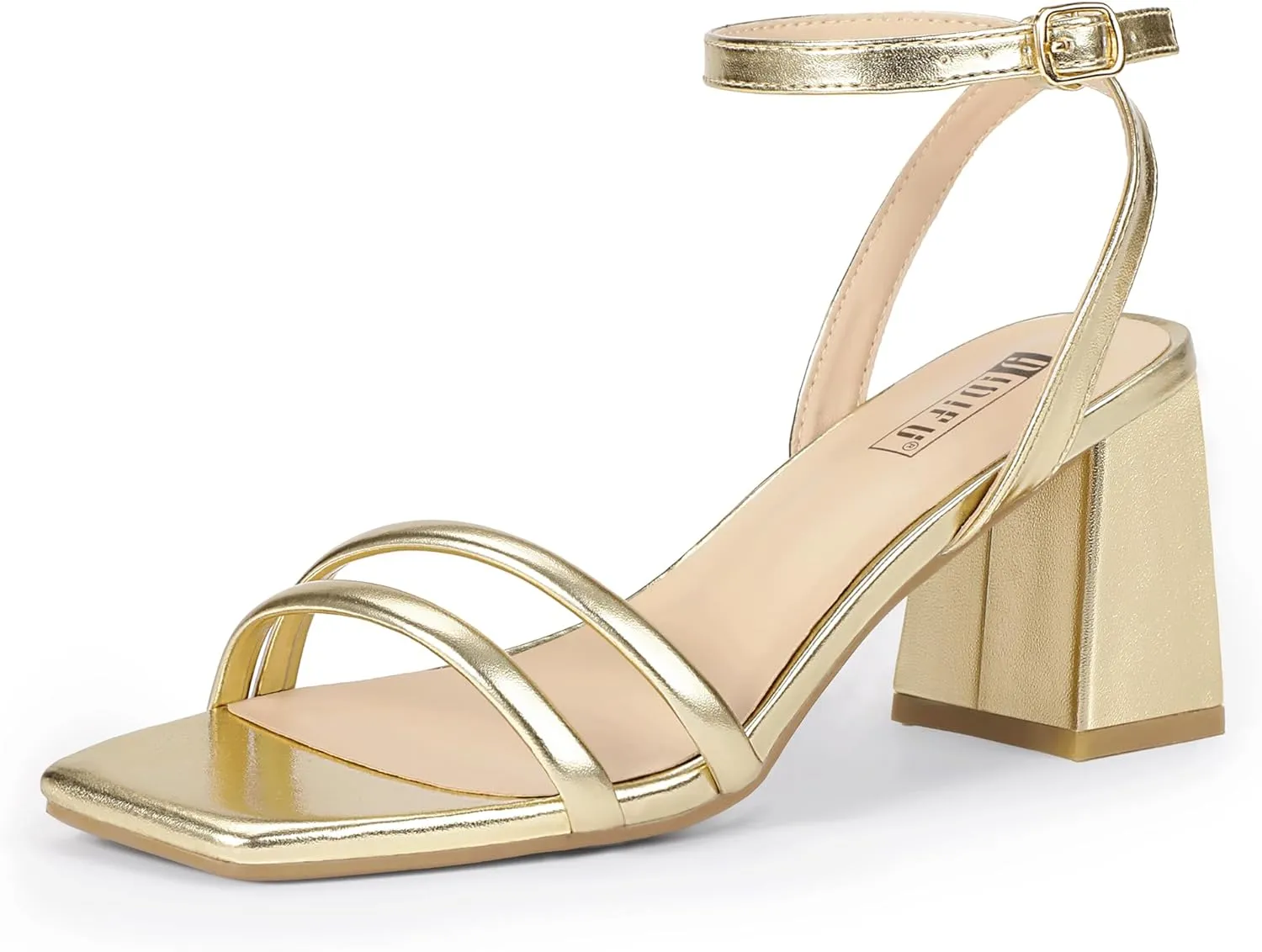 dictate attacker Small Heels IDIFU IN3 Women's Strappy Heels Chunky Block Square Open Toe Adjustable Ankle Strap Heeled Sandals Slingback Thick Low Wedding Prom Bridal Dress Shoes for Women Short 