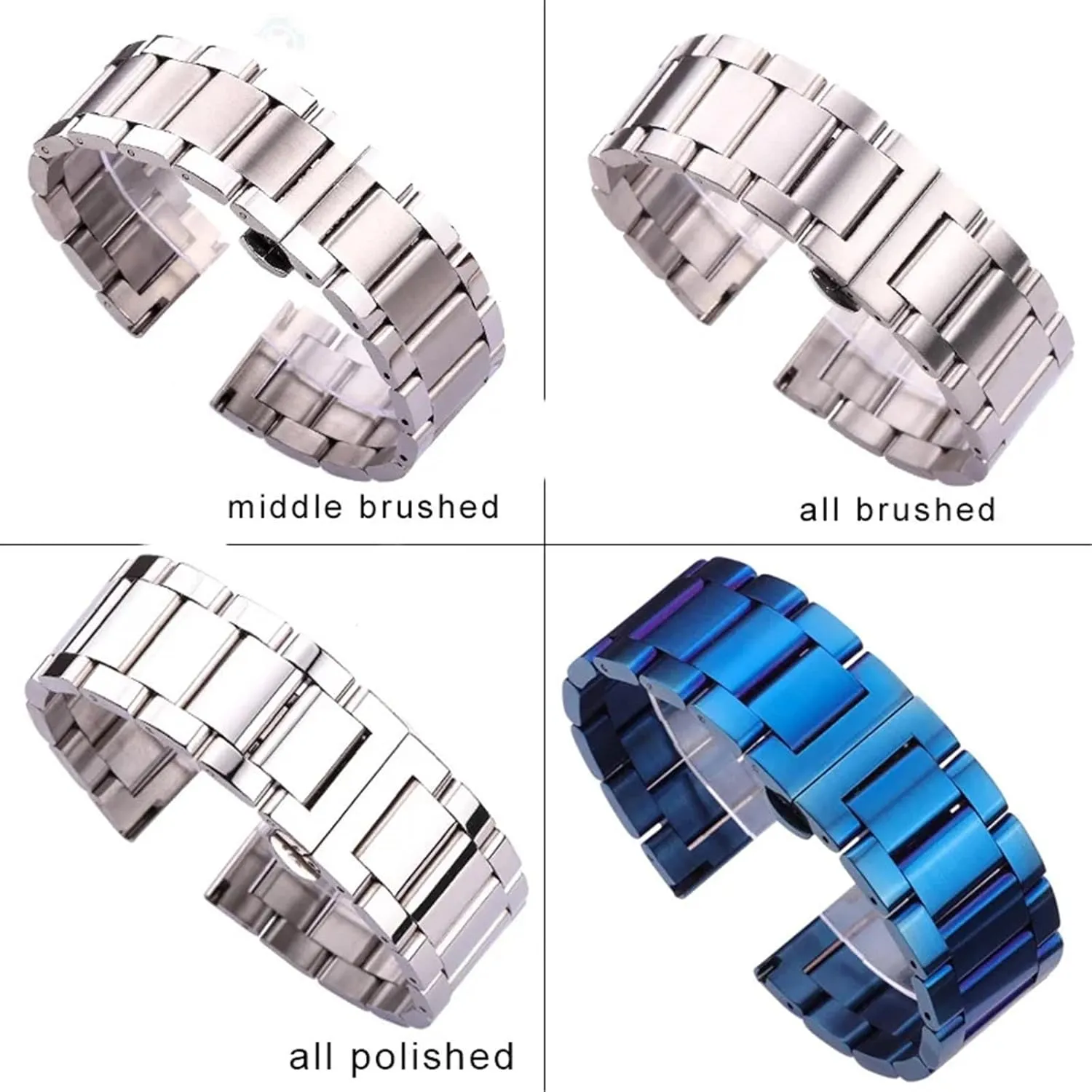 disconcert Bracelet 18 20 21 22 23 24mm Men Woman Universal Metal Watch Band Stainless Steel Watchbands 