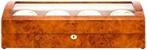 Display Box (Color : radically B) (A) Mechanical Watch Shaker Watch Winder Box, Piano Paint Wood Finish with PU Leather Interior 8 Automatic Watch Storage 