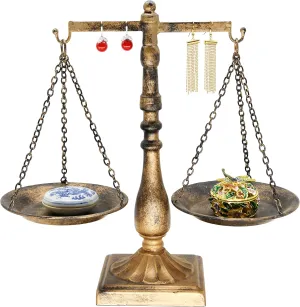 Display For Earrings Storage, Bracelets Watches Tree �C Bronze Owlgift Vintage Libra Jewelry Tower, Tabletop multipurpose resettle amid Free Standing Necklace Organizer, Jewelry Holder 