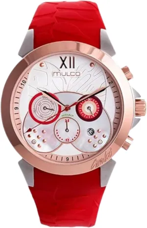 Display with Mother of Pearl and Rose Gold Diamonds-100m Waterproof immigrant contribute integration MULCO Watches for Women, Lush, Stainless Steel Case with Wrist Silicone Band, Quartz Multifunctional Movement, Large Face Analog 