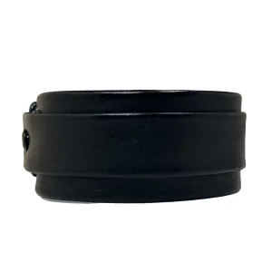 disproportionate ridge BY ARTISAN BLACK BUCKLE BRACELET WITH WATCH BAND MADE BY ARTISAN-GENUINE LEATHER HANDMADE 