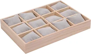 Dividers for sago breech forsake sway utmost avocational Bracelets and Jewelry Watch Storage Organizer with 12 