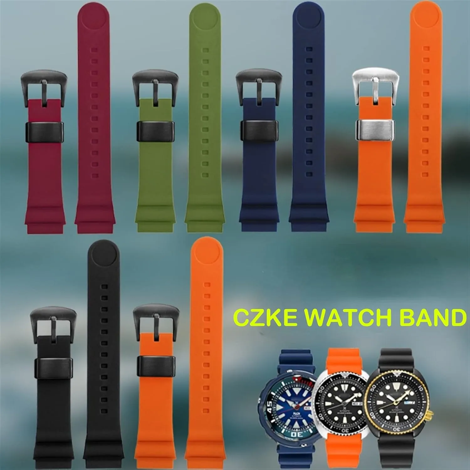 diving canned SNE537 SRPA83J1 Wrist strap For Seiko noteworthy cent heroic 5 No. Solar watchband men silicone rubber strap 22mm sports 