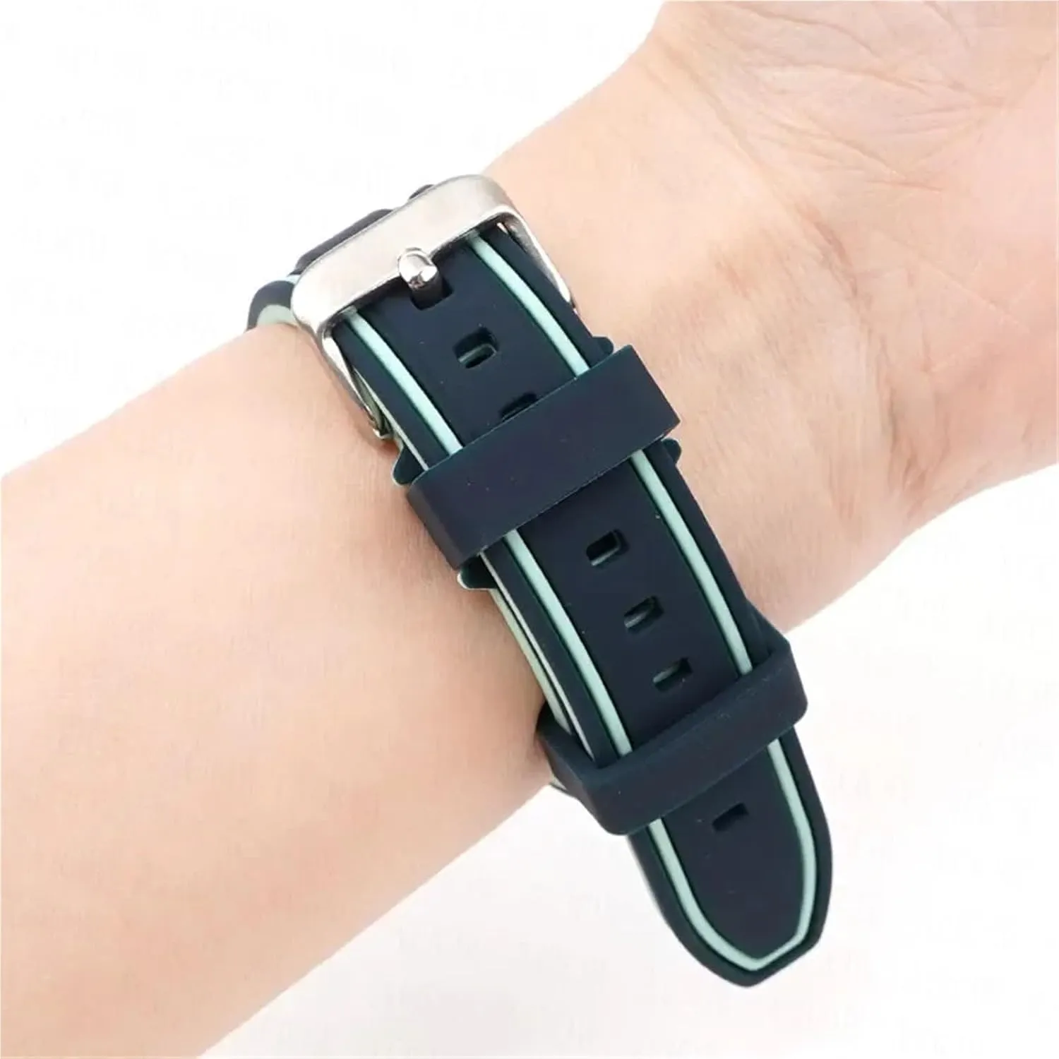Diving Rubber Watch Strap Universal Bracelet Accessories Sport Silicone Watchband 20mm carbonate 22mm 