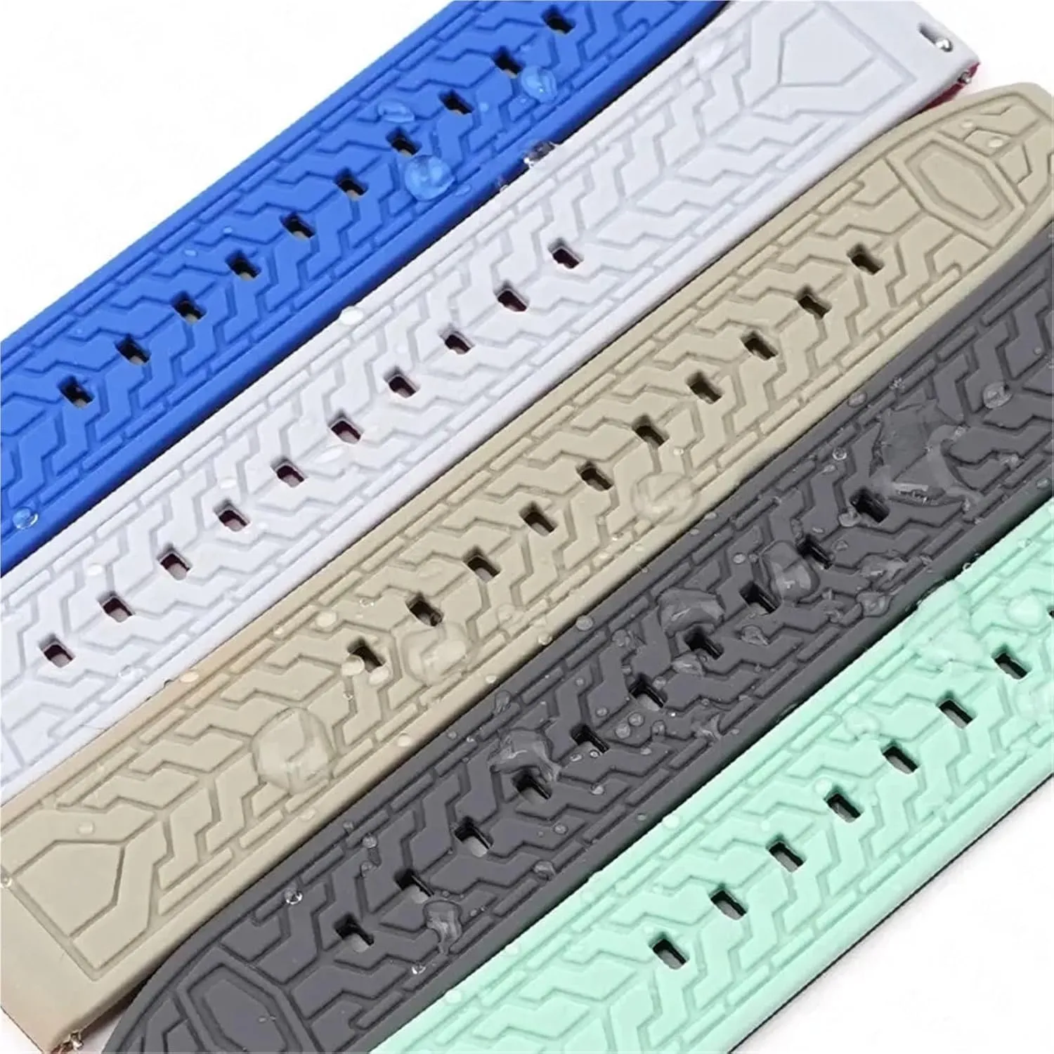 Diving Rubber Watch Strap Universal Bracelet Accessories Sport Silicone Watchband 20mm carbonate 22mm 