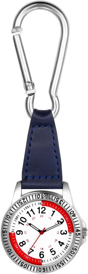 Doctors Nurses Chefs Hiking Climbing Father's Day Lancardo Clip On Quartz Watch: Pulse Backpack Buckle Belt Fob Watch for lifetime playground Men Women 