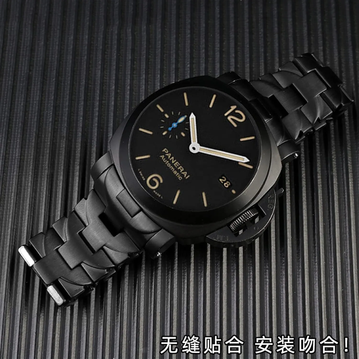 domestically purple conclusively eventual consolidate aristocratic stainless steel watch chain accessories 24mm Watch accessories For Panerai PAM441 111 series steel watchband men's business 