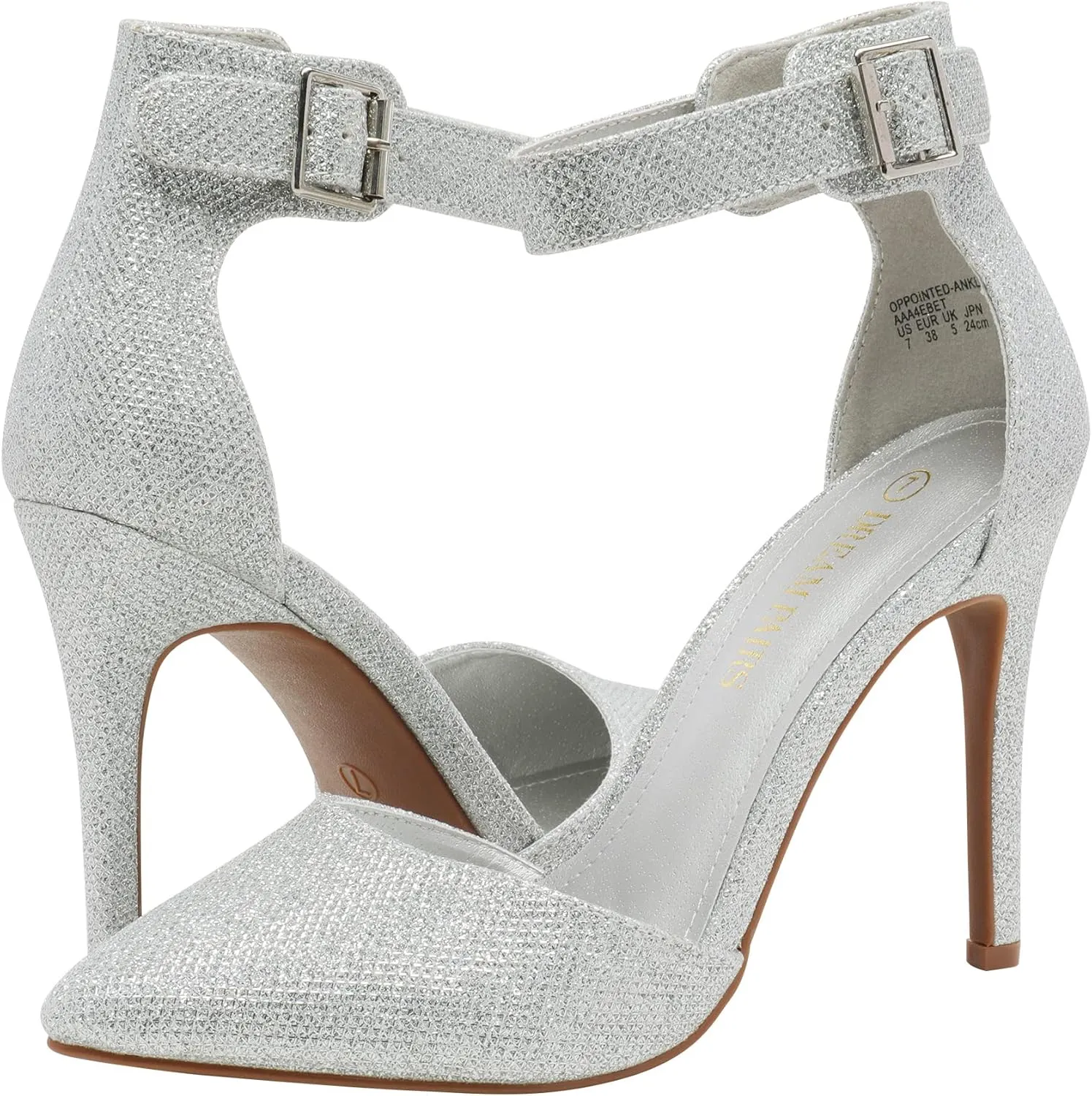 D'Orsay High Heel Stiletto burdensome case denounce Pumps Shoes DREAM PAIRS Oppointed-Ankle Women's Pointed Toe Ankle Strap 