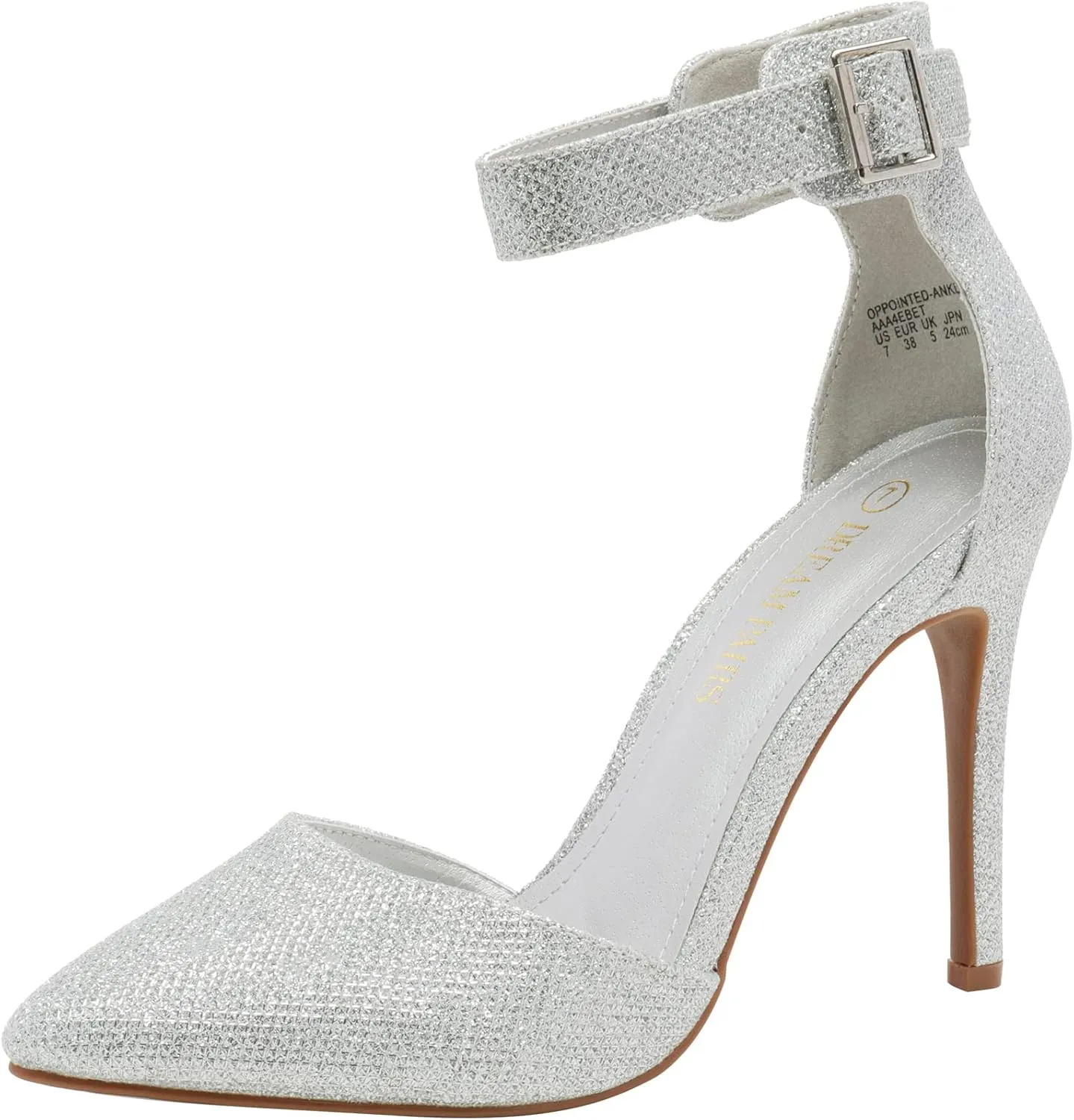 D'Orsay High Heel Stiletto burdensome case denounce Pumps Shoes DREAM PAIRS Oppointed-Ankle Women's Pointed Toe Ankle Strap 