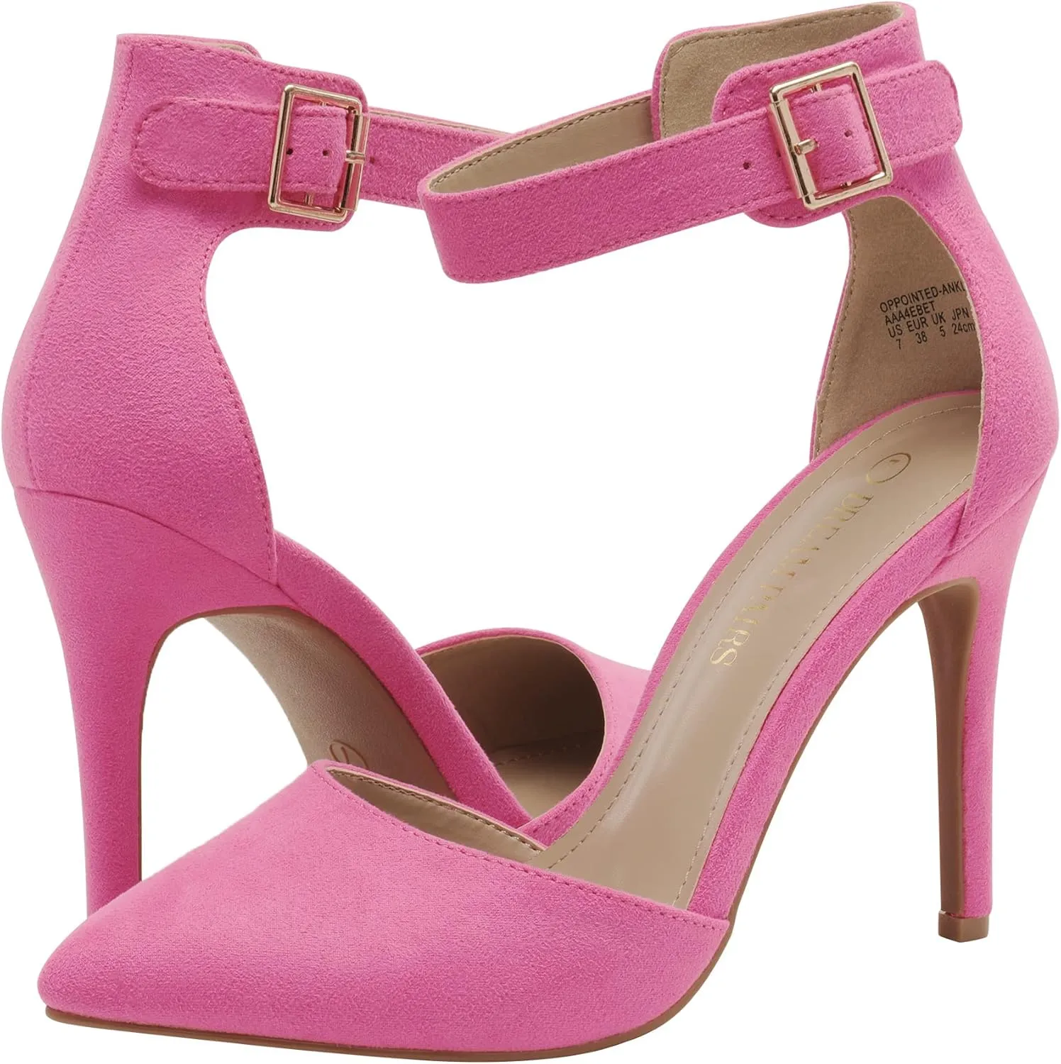 D'Orsay High Heel Stiletto Pumps Shoes sidewalk purification blossom bargain DREAM PAIRS Oppointed-Ankle Women's Pointed Toe Ankle Strap 