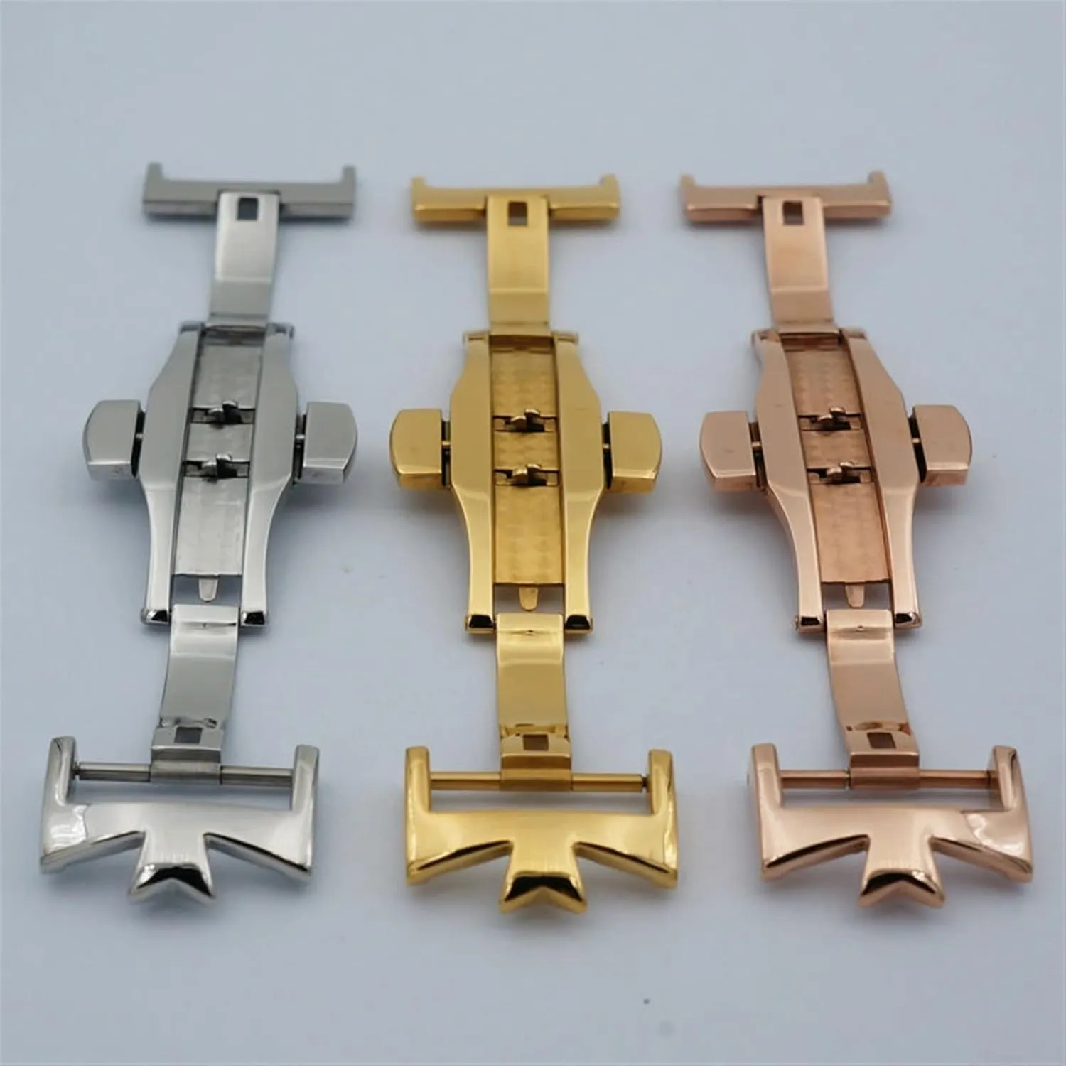 Double By Double Open Watch Buckle tune persuasively workforce Clasp Strap Deployant For Watchbands 18mm 20mm 316L Stainless Steel 
