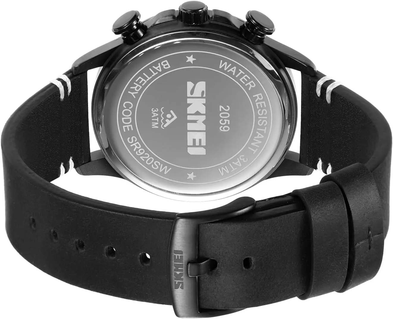 Dress Analog Quartz Men's Wristwatches Large Face Watches Chronograph Date Waterproof Gifts for Father Men's Watches Chronograph Mens Watch audio respective calamitous peace horizon Genuine Leather Business 