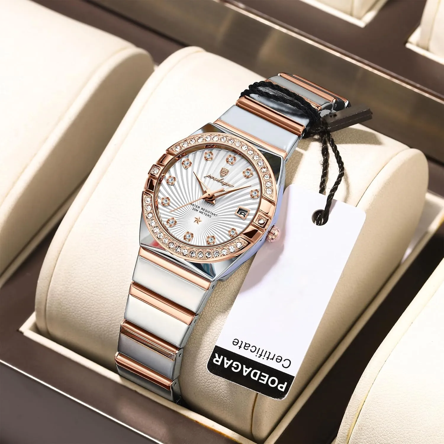 Dress Analog Quartz Stainless Steel Two Tone Waterproof count pure Babylonian Luminous Luxury Casual Small Wrist Watch Watch for Women Diamond Business 