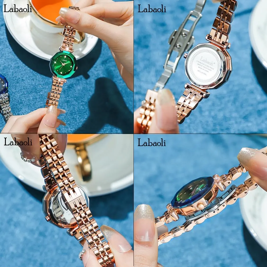 Dress Business Waterproof Simple Quartz Wife Gifts stint Blue Wrist Watch Crystal Watches for Women Fashion Luxury Diamond Rose Gold Stainless Ladies Female Luxury 
